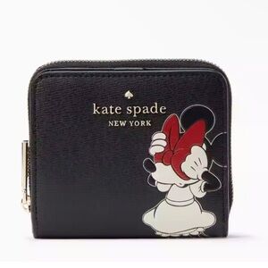 NWT Disney X Kate Spade New York Minnie Mouse Zip Around Compact Wallet